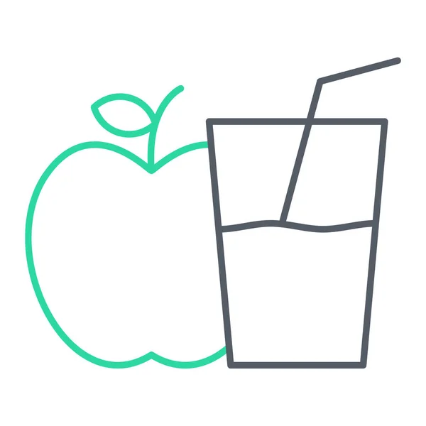 Juice Apple Icon Vector Illustration Graphic Design — Stock Vector