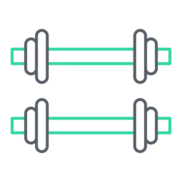 Икона Штанги Спортивный Инвентарь Фитнес Тема Изолированный Дизайн Векторная Иллюстрация — стоковый вектор