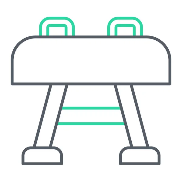 学校の椅子のアイコン スーツケースのアイコンの概略図 — ストックベクタ