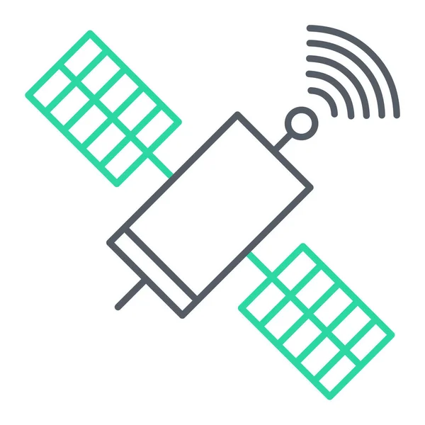 Satellite Dish Icon Outline Wireless Antenna Vector Illustration Isolated Symbol — Stock Vector
