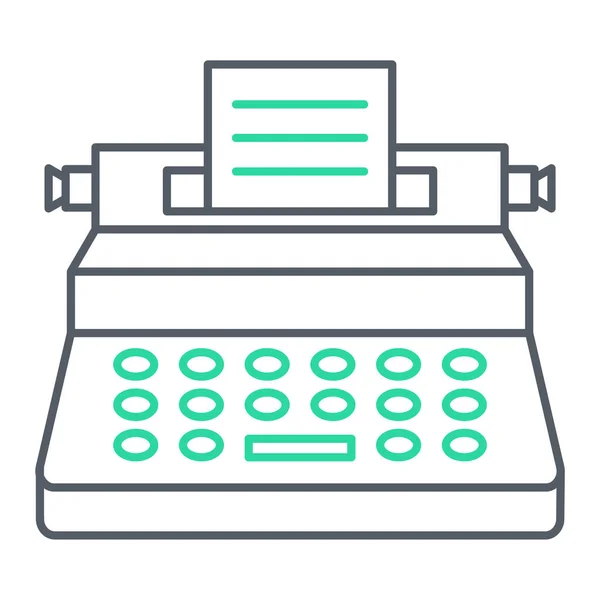Typewriter Pictogram Vector Illustratie Ontwerp — Stockvector