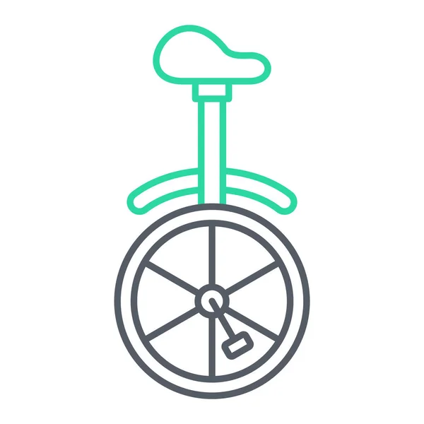 Illustration Vectorielle Icône Vélo Une Roue — Image vectorielle