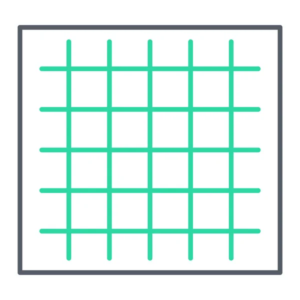Grid Chart Icon Simple Illustration Football Ball Vector Icons Web — Stock Vector
