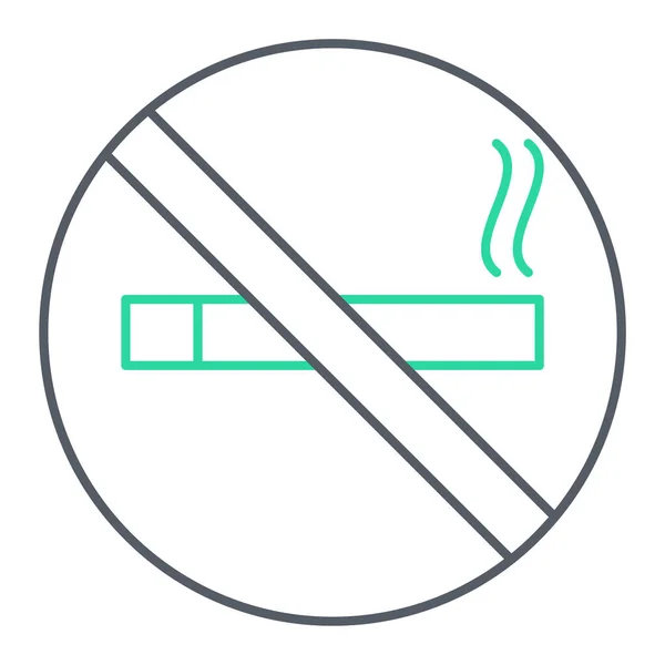 Όχι Εικονίδιο Καπνίσματος Απλή Απεικόνιση Του Δεν Εικονίδια Διάνυσμα Τσιγάρων — Διανυσματικό Αρχείο