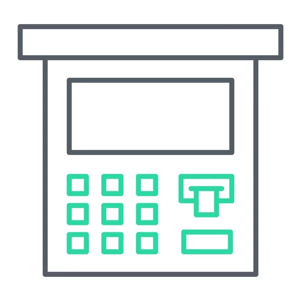 Ikona Bankomatu Obrazek Kalkulator Wektor Ilustracja — Wektor stockowy