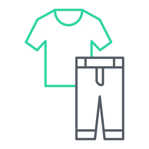 Camiseta Icono Esquema Ilustración Línea Vectores Ropa — Vector de stock