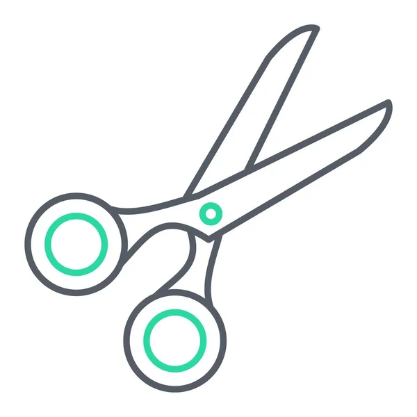 Scissors Icon Outline Vector Illustration — Stock Vector