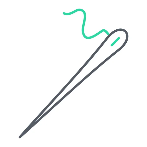 Nadel Symbol Einfache Illustration Des Stricknadelvektormusters Für Das Netz — Stockvektor