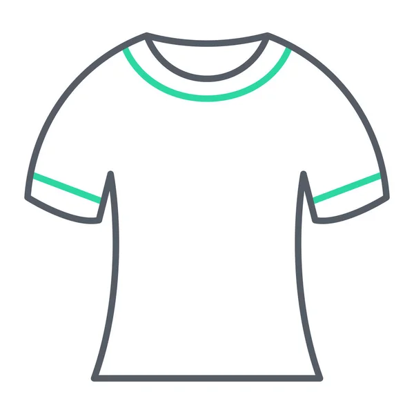 Tişört Ikonu Taslak Spor Kıyafetleri Vektör Illüstrasyonu Beyaz Arkaplanda Izole — Stok Vektör