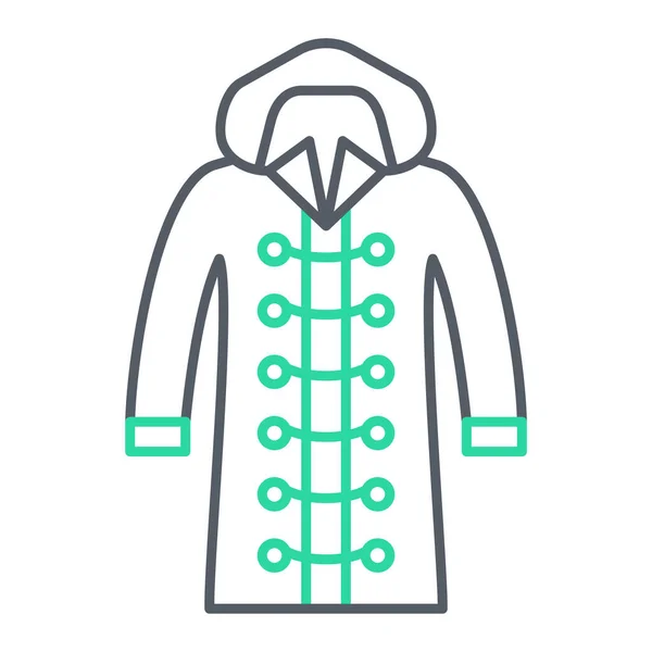 Icono Chaqueta Esquema Ilustración Iconos Vectores Ropa Para Web — Vector de stock