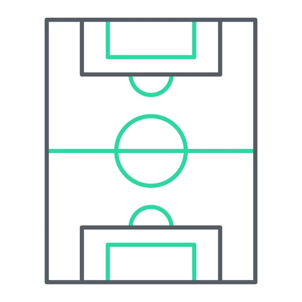 Football Field Icon Outline Illustration Soccer Ball Vector Icons Web — стоковый вектор