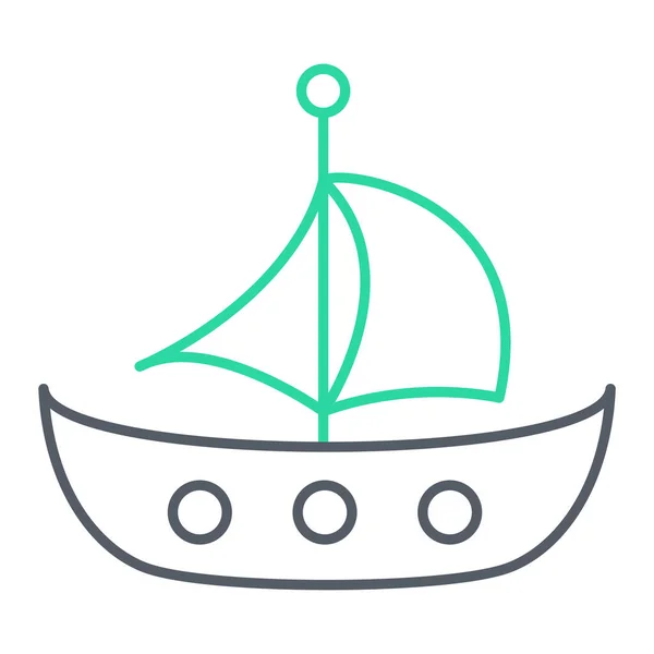 Velero Icono Web Ilustración Simple — Vector de stock