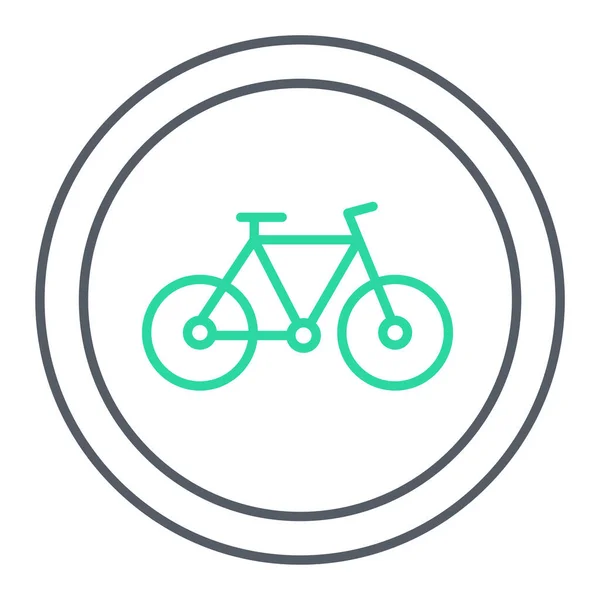 Icona Della Bicicletta Illustrazione Schematica Delle Icone Vettoriali Bici Web — Vettoriale Stock