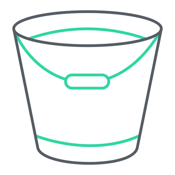 Vector Illustration Water Bucket Icon — 스톡 벡터
