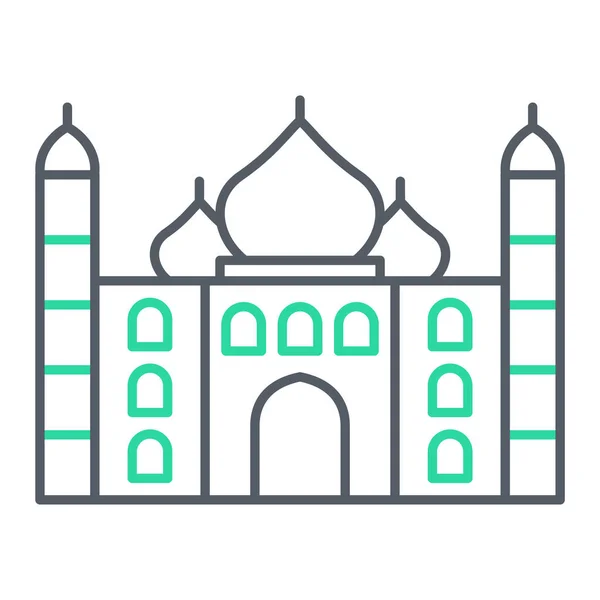 Taj Mahal Icon Vector Illustration — Vector de stock