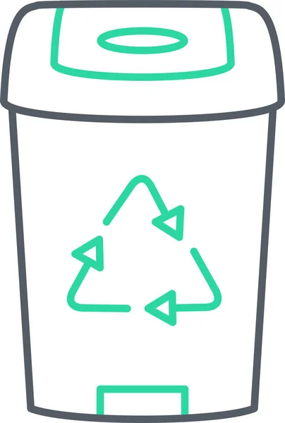 Recycle Bin Simple Illustration — Stock Vector