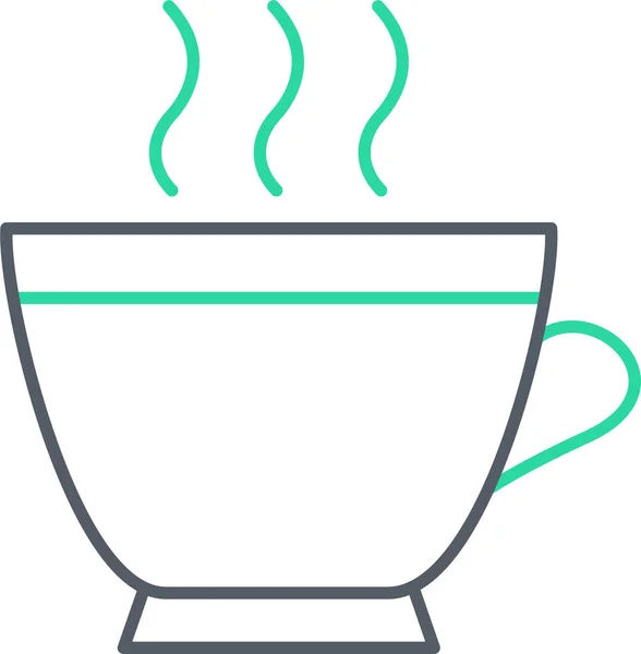 Chá Ilustração Vetor Ícone Web —  Vetores de Stock