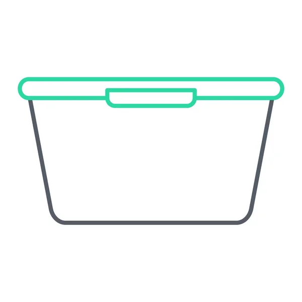 Shopping Basket Icon Outline Illustration Bucket Vector Fill Style Icons — стоковый вектор