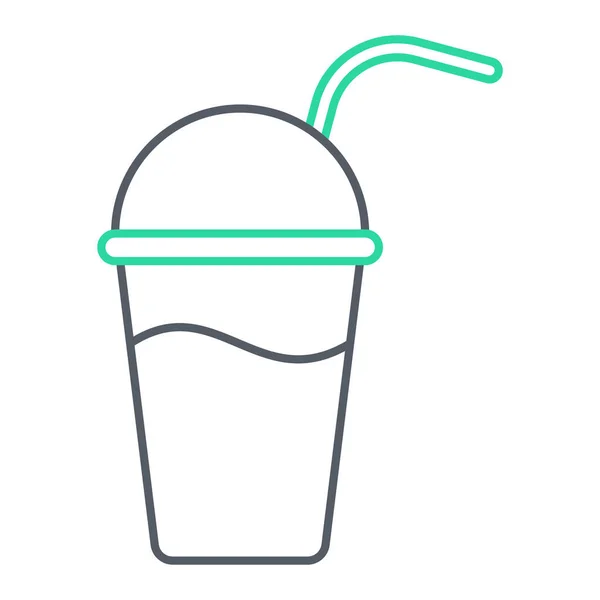 Icono Helado Esquema Ilustración Iconos Vectores Cócteles Para Web — Archivo Imágenes Vectoriales