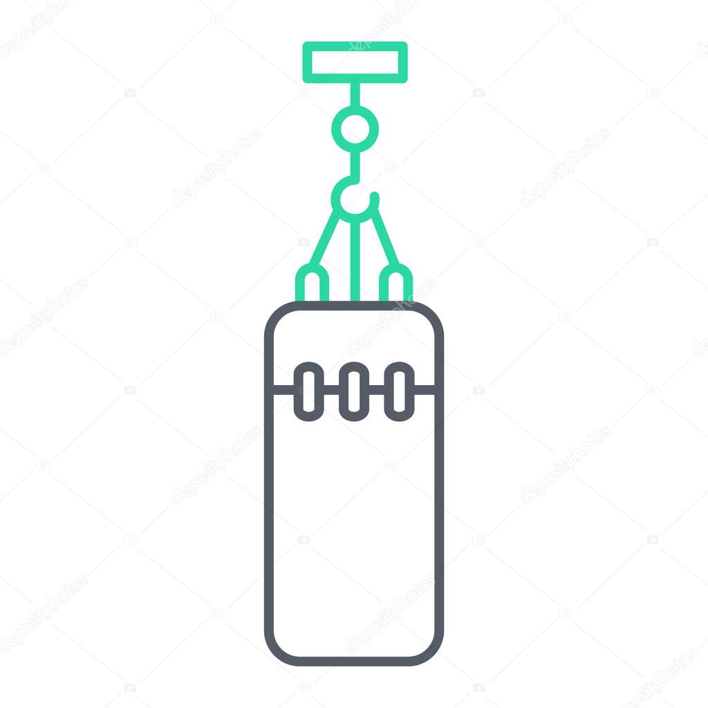 Boxing gloves icon. outline sport equipment vector symbol stock illustration.