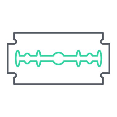 Beyaz arkaplanda bir bıçak simgesi çizimi. vektör illüstrasyonu