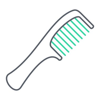 tarak simgesi. Beyaz arkaplanda izole edilmiş web tasarımı için fırça vektör sembolünün basit çizimi