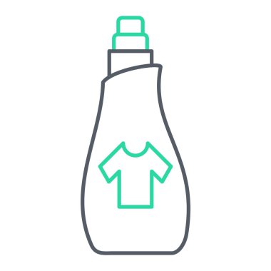 Çamaşır deterjanı ikonu. Web için kıyafet vektör simgelerinin özet çizimi