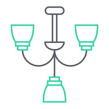 Lamba ikonu. Web için ampul vektör simgelerinin özet çizimi