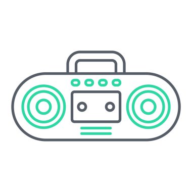 Müzik çalar simgesinin vektör illüstrasyonu