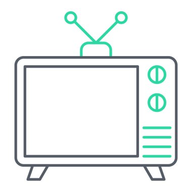 Televizyon. Web simgesi basit illüstrasyon