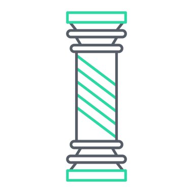 Eski tahta çubuk simgesinin vektör illüstrasyonu