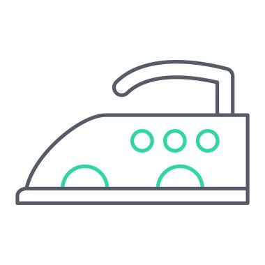 Modern b 'nin vektör illüstrasyonunda simge çizgisi eksik. temizlik, ev işi, temizlik, ütü vs. için uygun.