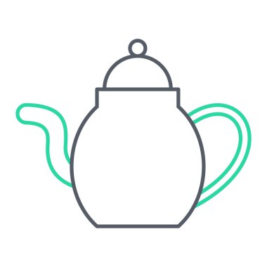 Çaydanlık ikonu. özet çaydanlık vektör çizimi.