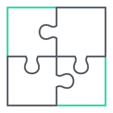 yapboz parçaları ikon vektör illüstrasyon tasarımı