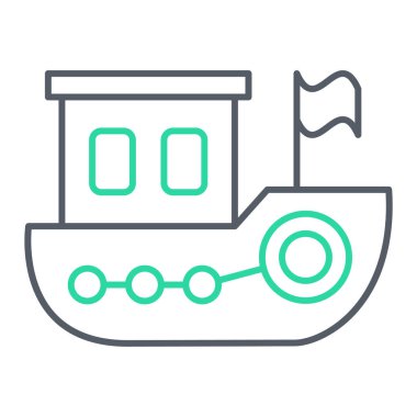 Bir denizaltı simgesinin vektör çizimi