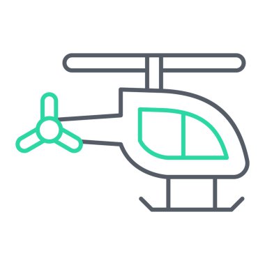 Helikopter simgesi vektör illüstrasyonu