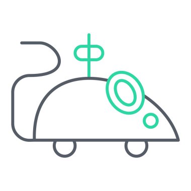 Bir araba simgesinin vektör illüstrasyonu