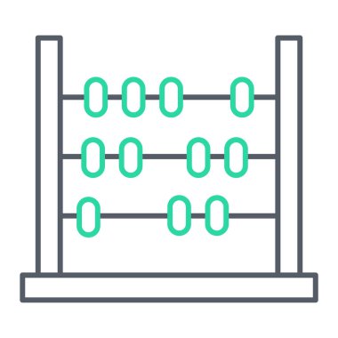 abacus ikon vektör illüstrasyonu