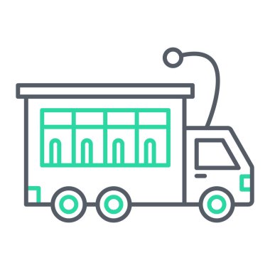 Bir kamyon simgesinin vektör çizimi