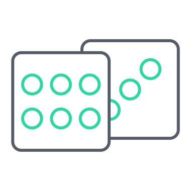 Kumarhane çipi ikonu. Web için bilardo topu vektör simgelerinin özet çizimi