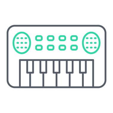 müzik sentezleyici simgesi vektör illüstrasyon grafik tasarımı