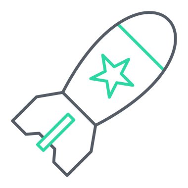 roket ikonu vektör illüstrasyonu