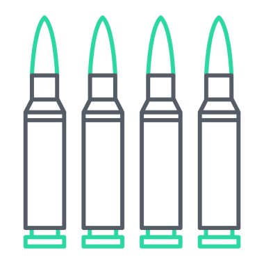 Siyah çizgi kurşun ikonu beyaz arkaplanda izole edildi. Vektör İllüstrasyonu