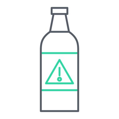 Bir şişe simgesinin vektör illüstrasyonu