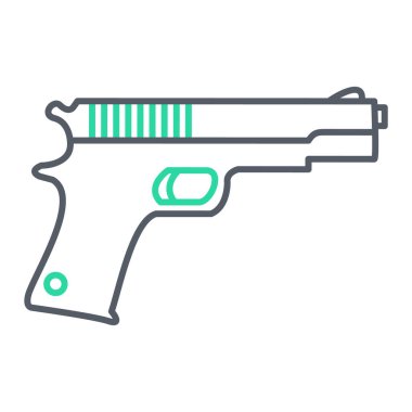 silah simgesi modada izole edilmiş arkaplan