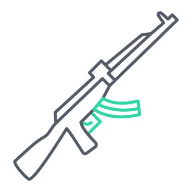 Silah ikonu. Web için avcı vektör simgelerinin özet çizimi