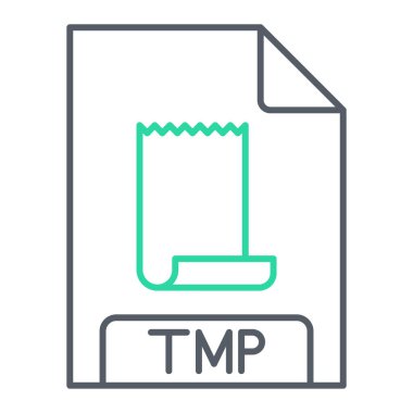 Dosya biçim simgesinin vektör illüstrasyonu