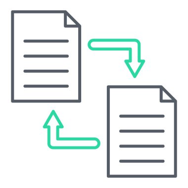 dosya belgesi simgesi, vektör illüstrasyonu