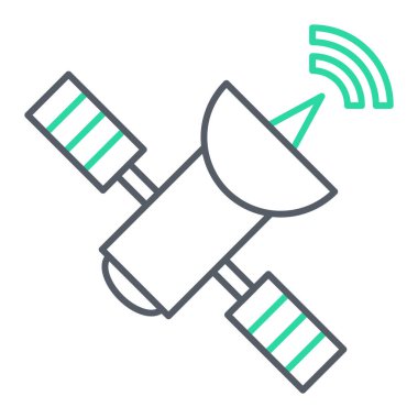 uydu simgesi vektör illüstrasyonu