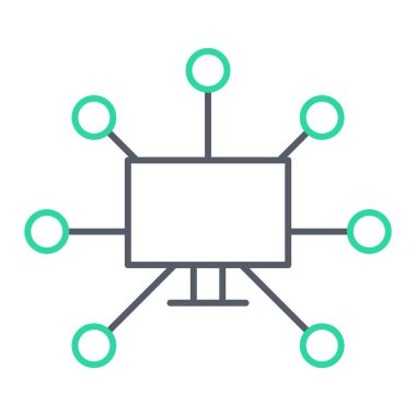 ağ paylaşım simgesi çizimi